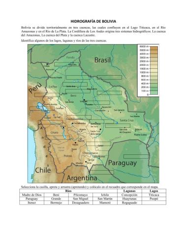 Hidrografía de bolivia