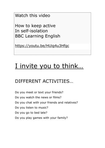 I invite you to think..