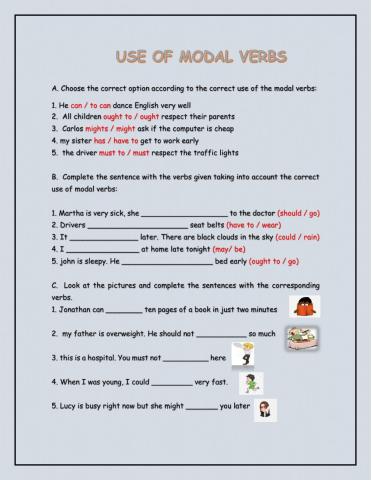 Grammatical use of modal verbs
