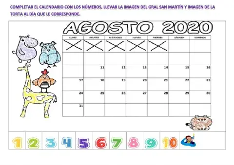Calendario Agosto