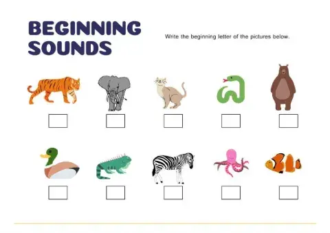 Beginning sounds