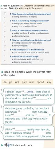 Gerunds and Infinitives after certain verbs