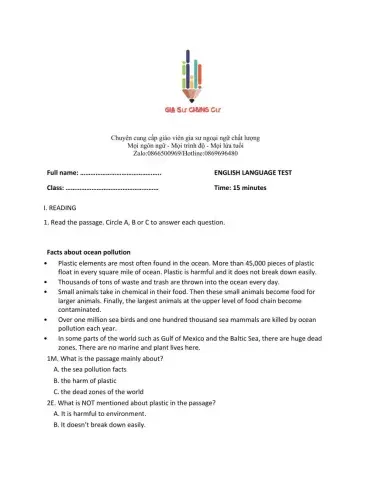 Lớp 6 - Unit 12 ROBOTS - READING