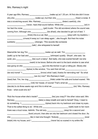 Tenses Review Mrs Rampsey