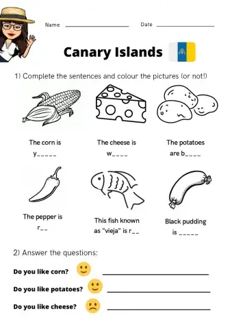 Canary Islands colours and food