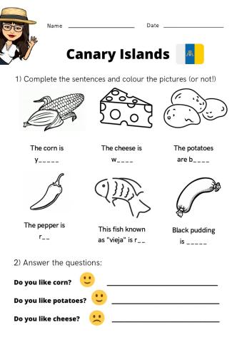 Canary Islands colours and food