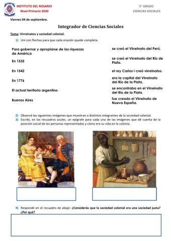 Virreinatos y sociedad colonial