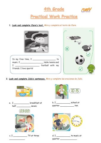 4th Grade Practical Work Practice