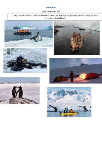 Activities in Antartica