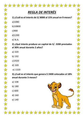 Regla de interes simple