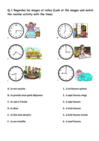 L'heure et la routine