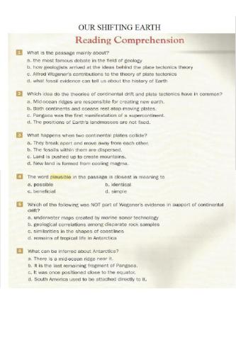 Read Up P2 Our Shifting Earth