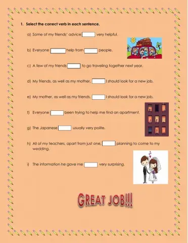 Subject-verb agreement