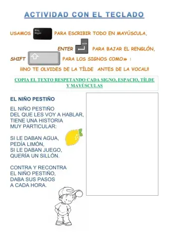 Actividad con el teclado