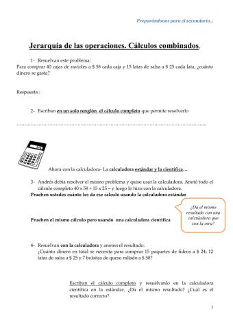 Jerarquía de cálculos