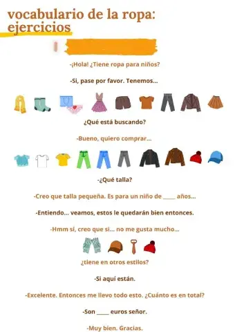Vocabulario de la ropa