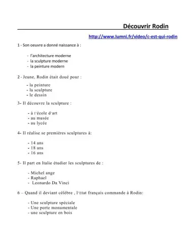 Découvrir Auguste Rodin