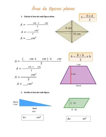 Área de figuras planas