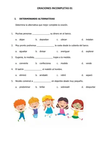 Oraciones incompletas