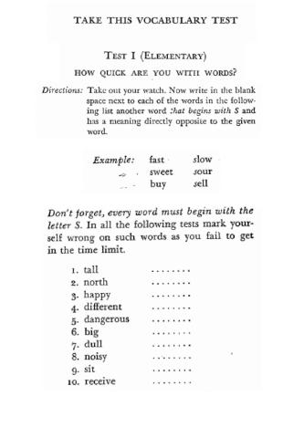 30 Days to a powerful vocabulary Test 1