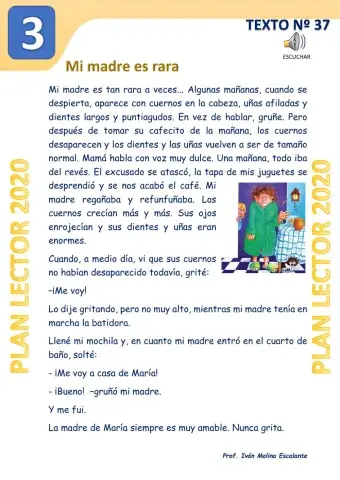 Texto nº 37 mi madre es rara