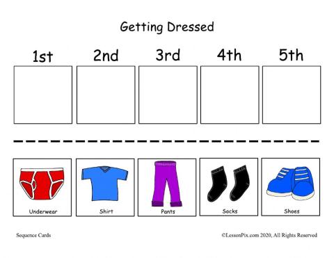 Boys getting dressed