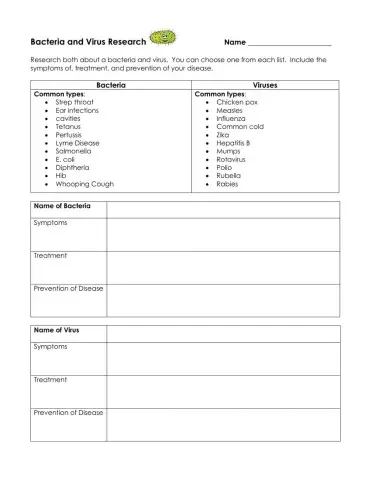 Bacteria and Virus Research