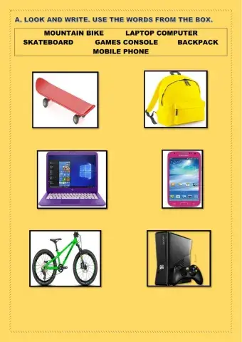 Look and write. Complete the sentences.