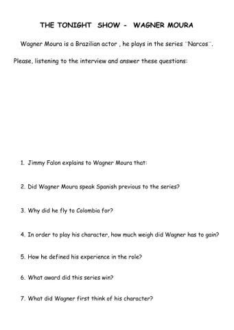 Interview to Wagner Moura