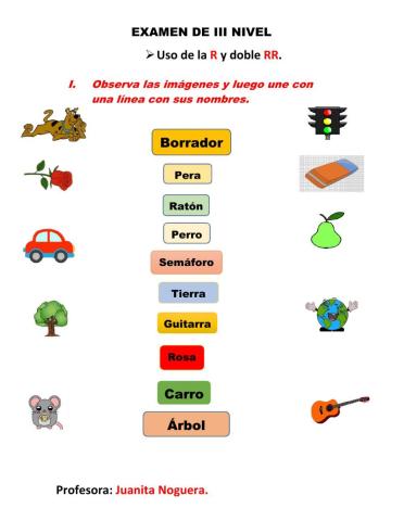 El uso de la R y RR.