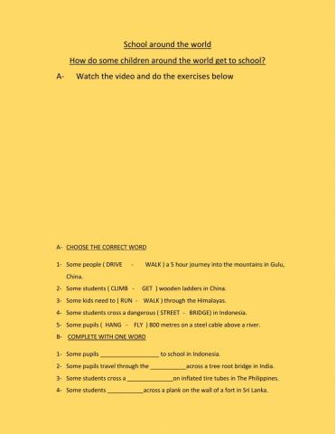 Schools around the world