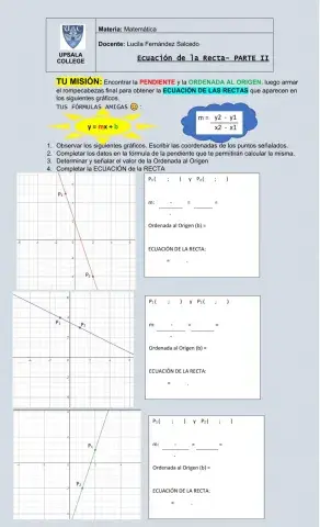Ecuación de la recta