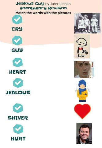 Jealous Guy Song Activity