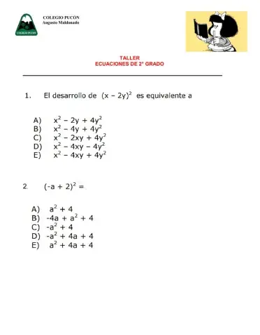 Taller de álgebra