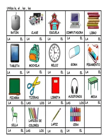 La escuela la-el-las-los