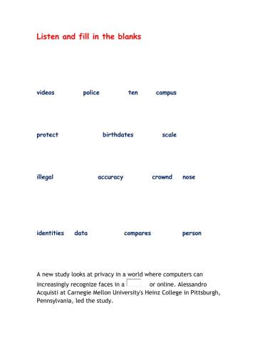 Living in a world with facial recognition