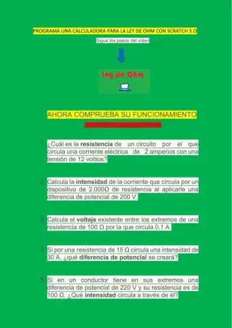 Ley de ohm con scratch