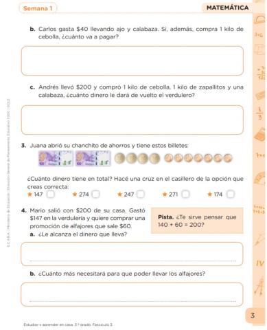 Problemas on sumas y restas