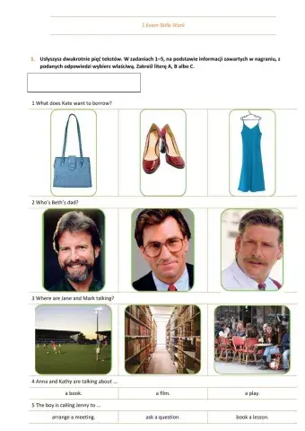 E8 U1 Człowiek Exam Skills