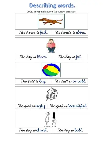 Reading opposite words