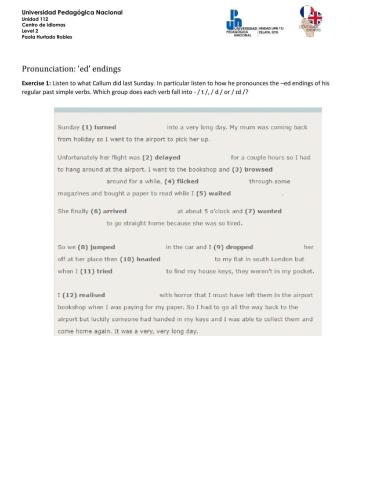 Listening- Sounds -ED