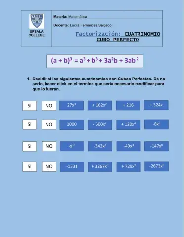 Factorización Cuatrinomio