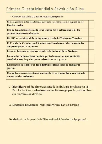 Primera guerra mundial y Revolución Rusa