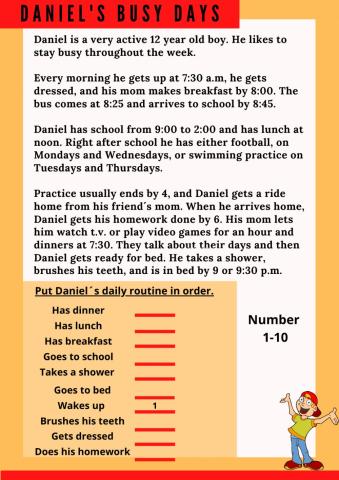 Daniel's Busy Days (Daily Routines)