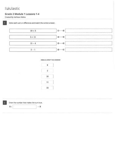 2nd Grade Mod 1 Quiz
