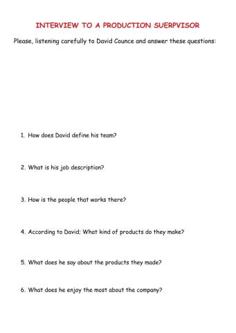 Interview to a production manager 2