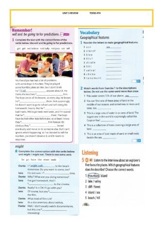 Unit 3:GRAMMAR AND VOCABULARY
