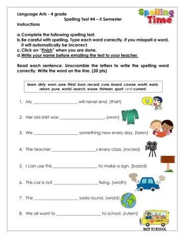 Spelling vowel + -r-