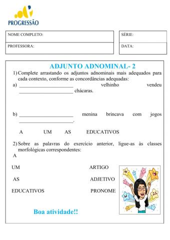 Adjuntos adnominais- 2
