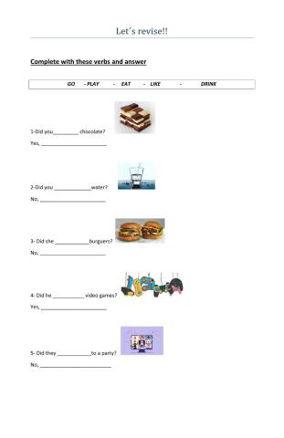 Simple past...yes no questions